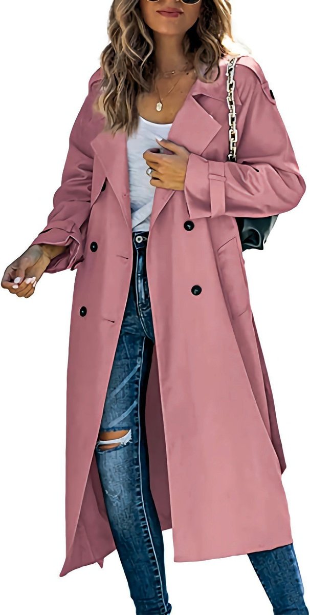 Astrid | Eleganter Oversize-Trenchcoat für Damen mit zweireihigem Verschluss