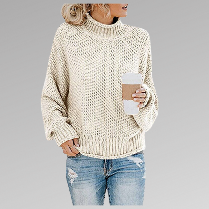 Victoria | Strickpullover mit hohem Kragen