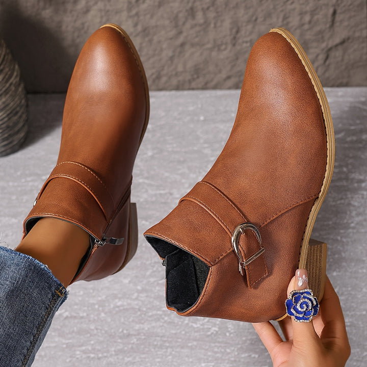 Velmira | Elegante Chelsea-Ankle-Boots für Damen mit Schnallendetail