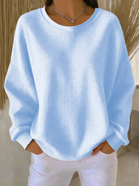 Ellora | Relaxed Textured Waffle-Knit Sweater