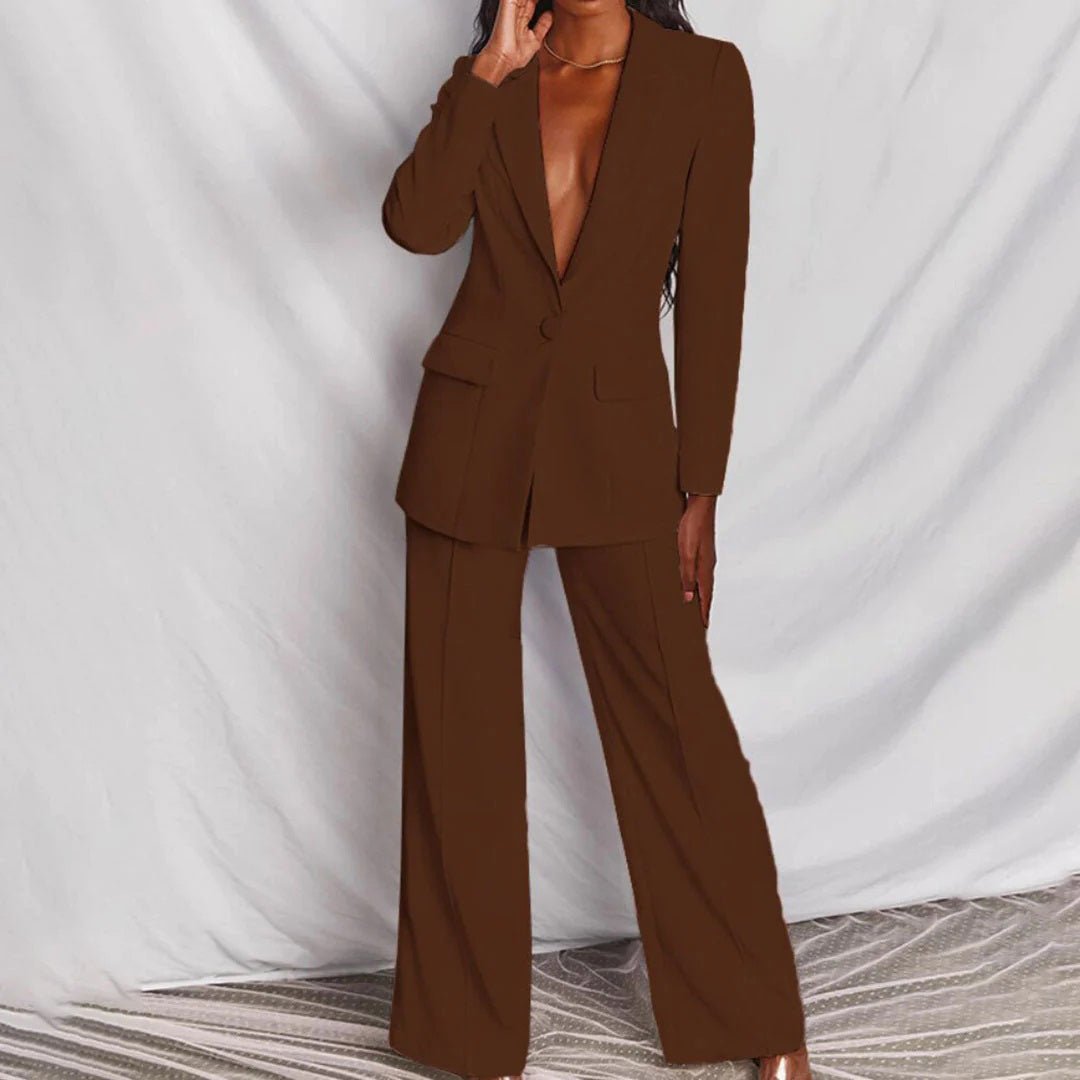 Lemora | Farbenfrohes tailliertes Damen-Set aus Blazer und Hose