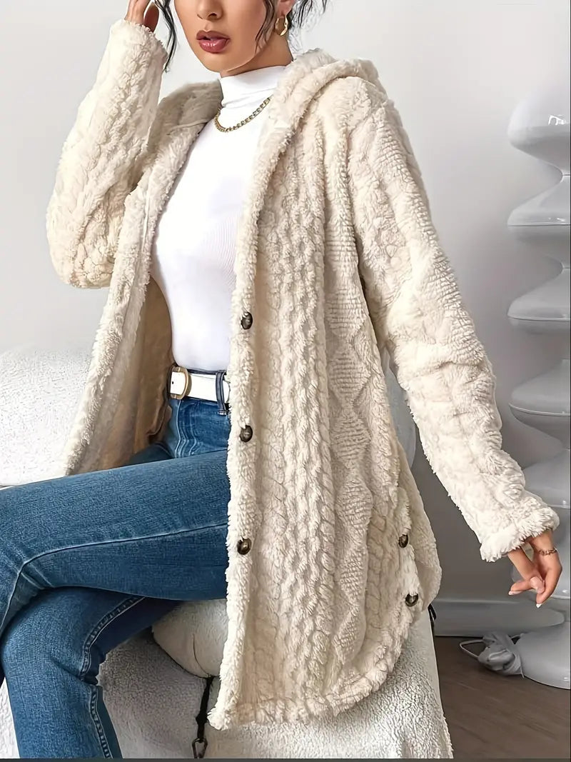 Celestia | Cozy Plush Women’s Hooded Cardigan