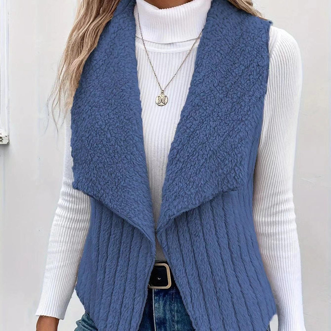 Wynelle | Cozy Fleece Open-Collar Vest