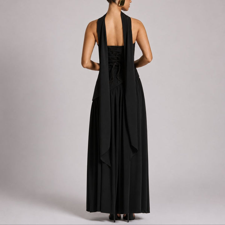 Violetta | Women's Elegant Strapless Open-Back Maxi Dress