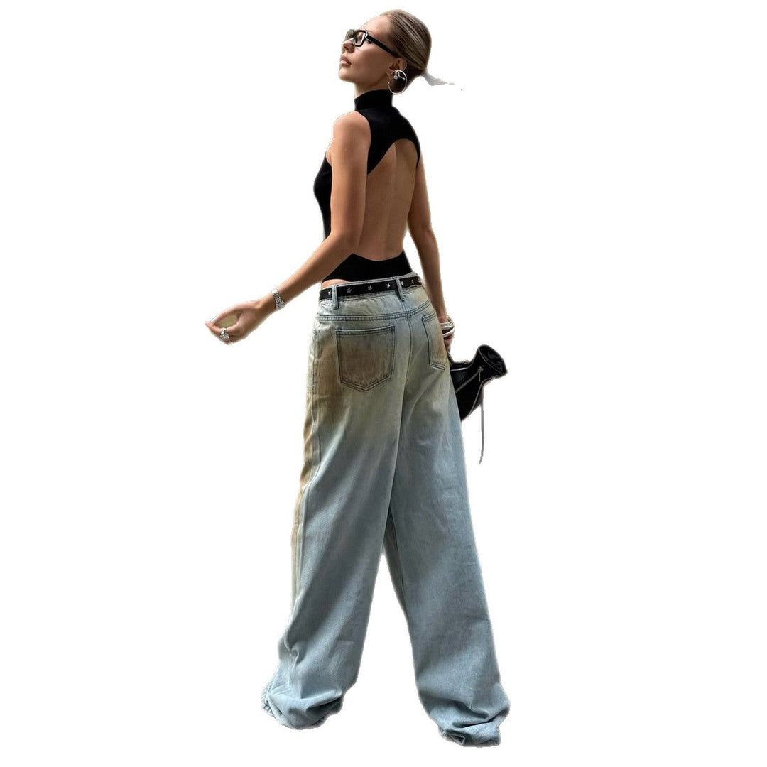 Drunelle | Vintage Wash Wide Leg Jeans