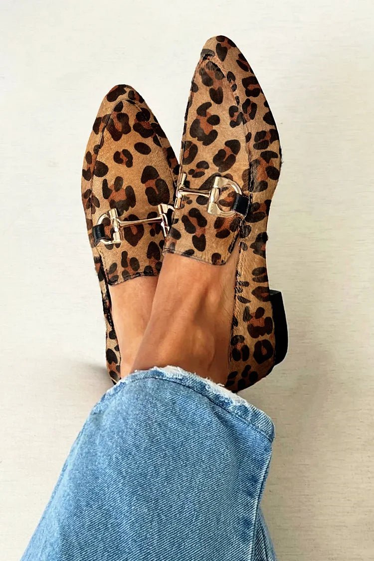 Lucia | Bedruckte Damen-Loafer mit metallischem Akzent