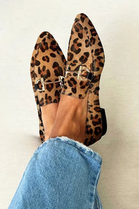 Lucia | Bedruckte Damen-Loafer mit metallischem Akzent