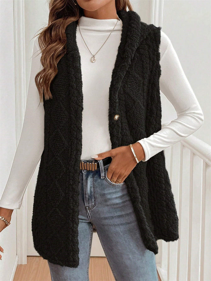 Brielle | Plush V-Neck Sleeveless Vest
