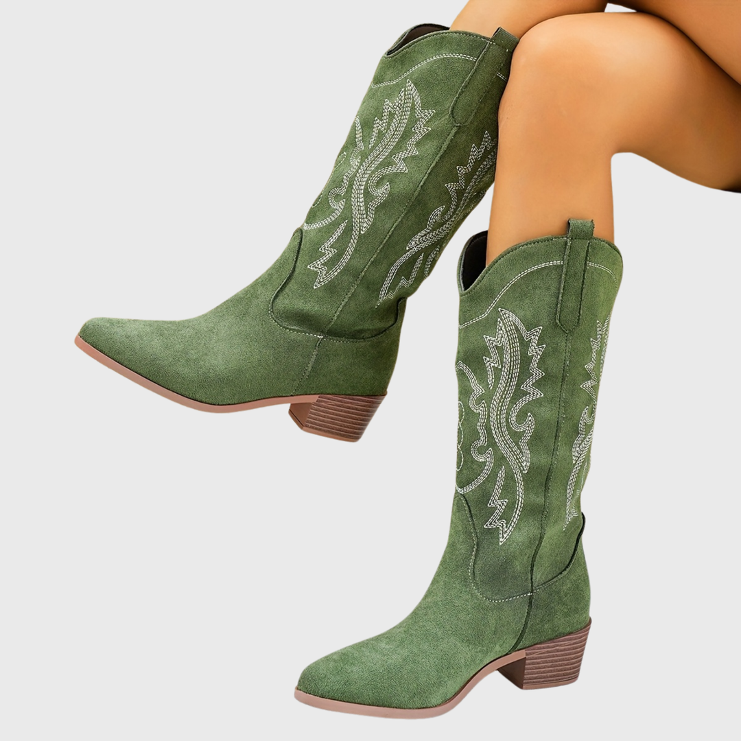 Vivienne | Cowboystiefel mit weitem Schaft bis zur Wadenmitte für Damen