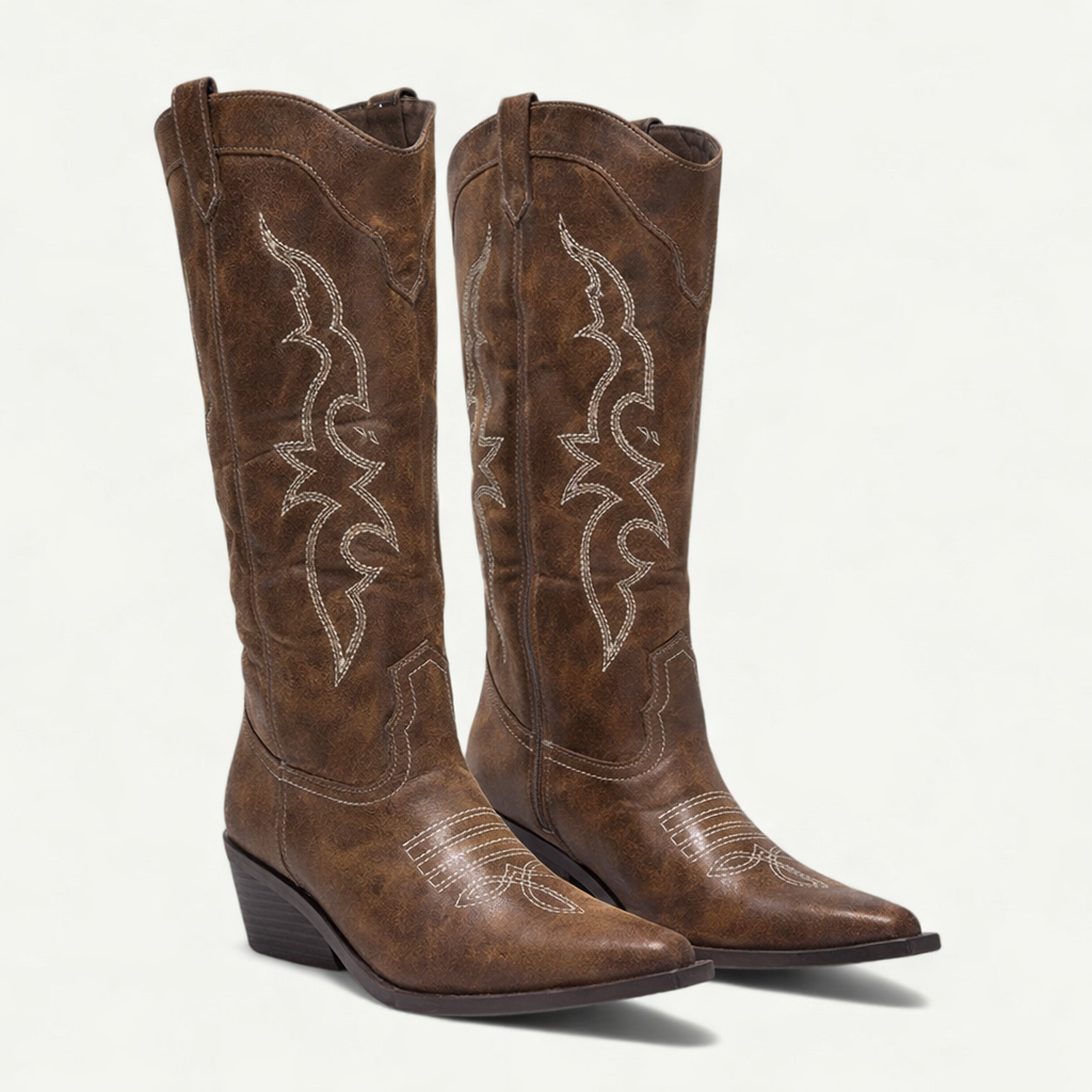 Mella | Western Calf High Cowboy Boots for Women