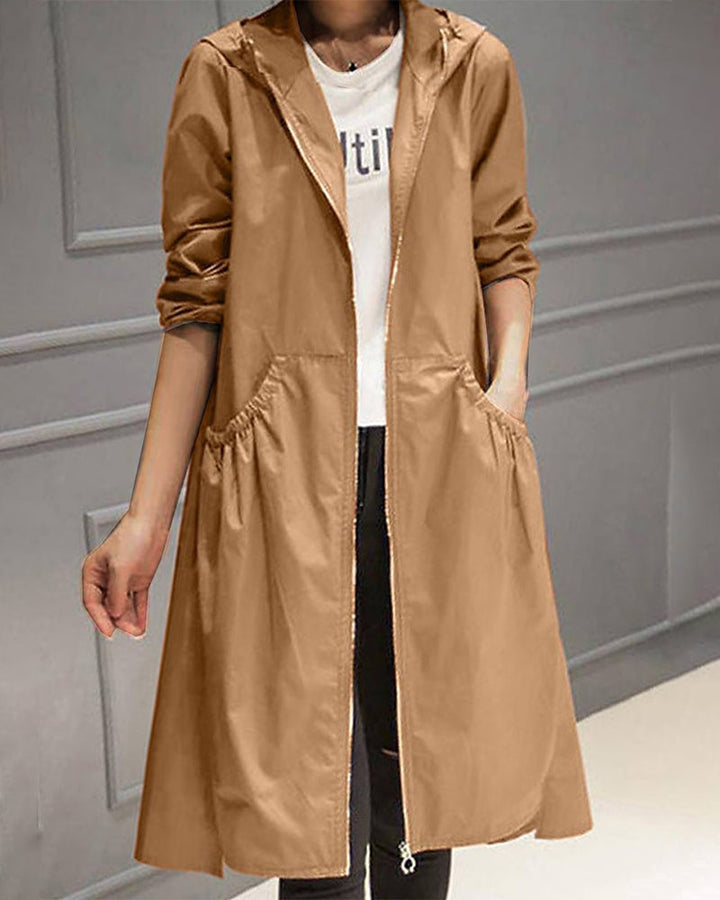 Aria | Women's Elegant Long Solid Trench Coat