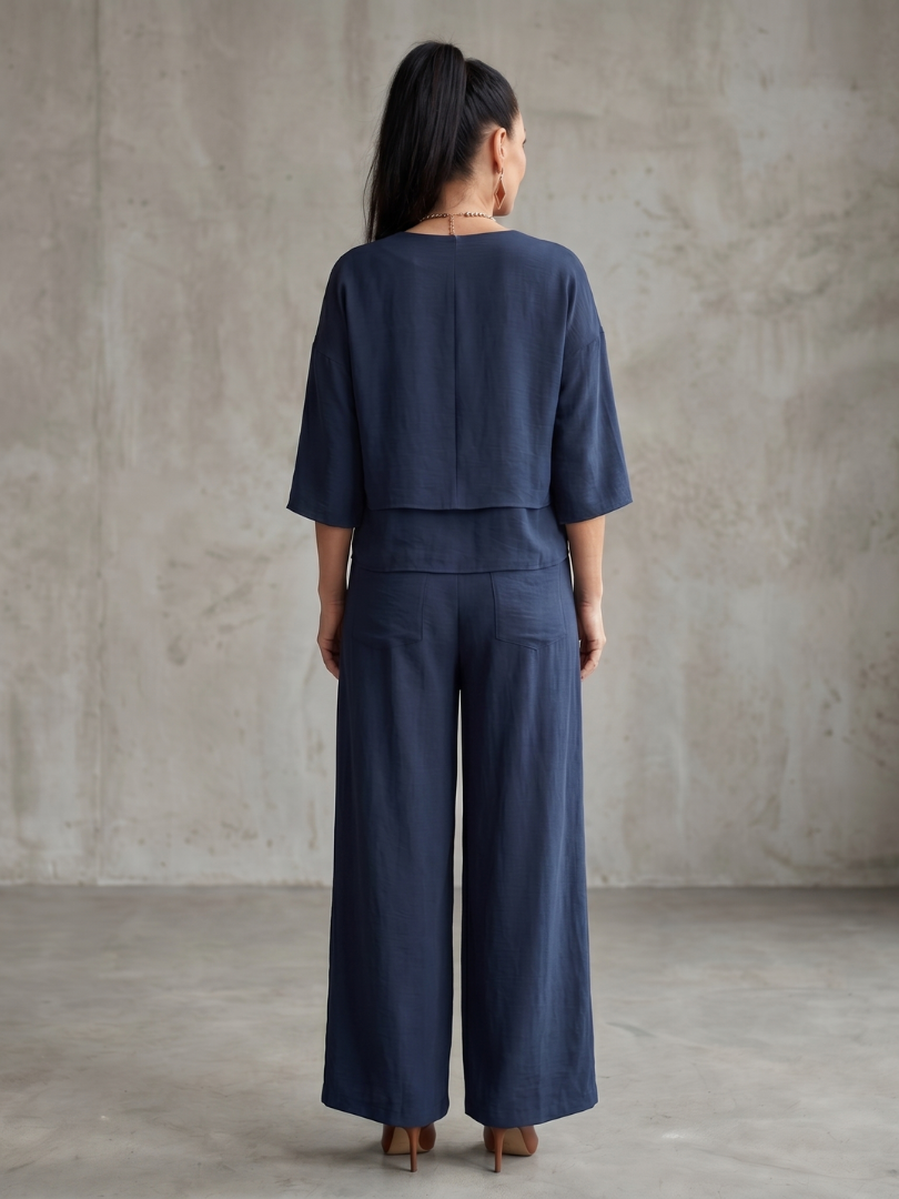 Abigail | Stylish Layered Top & Wide-Leg Trouser Set 3