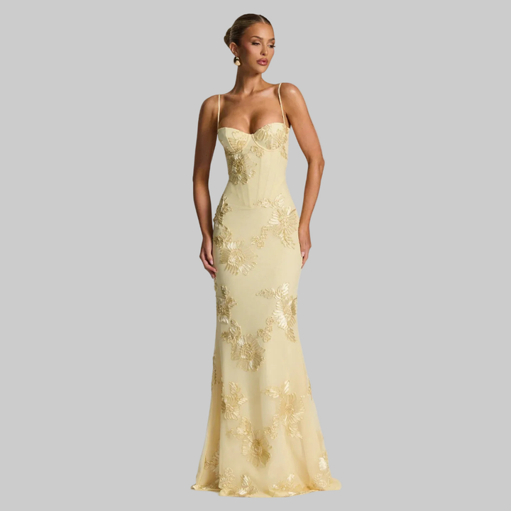 Aelara | Floral Maxi Dress Elegant Mermaid Long Dresses for Women 1