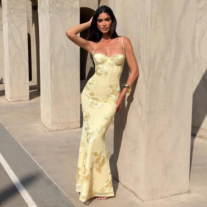 Aelara | Floral Maxi Dress Elegant Mermaid Long Dresses for Women 2