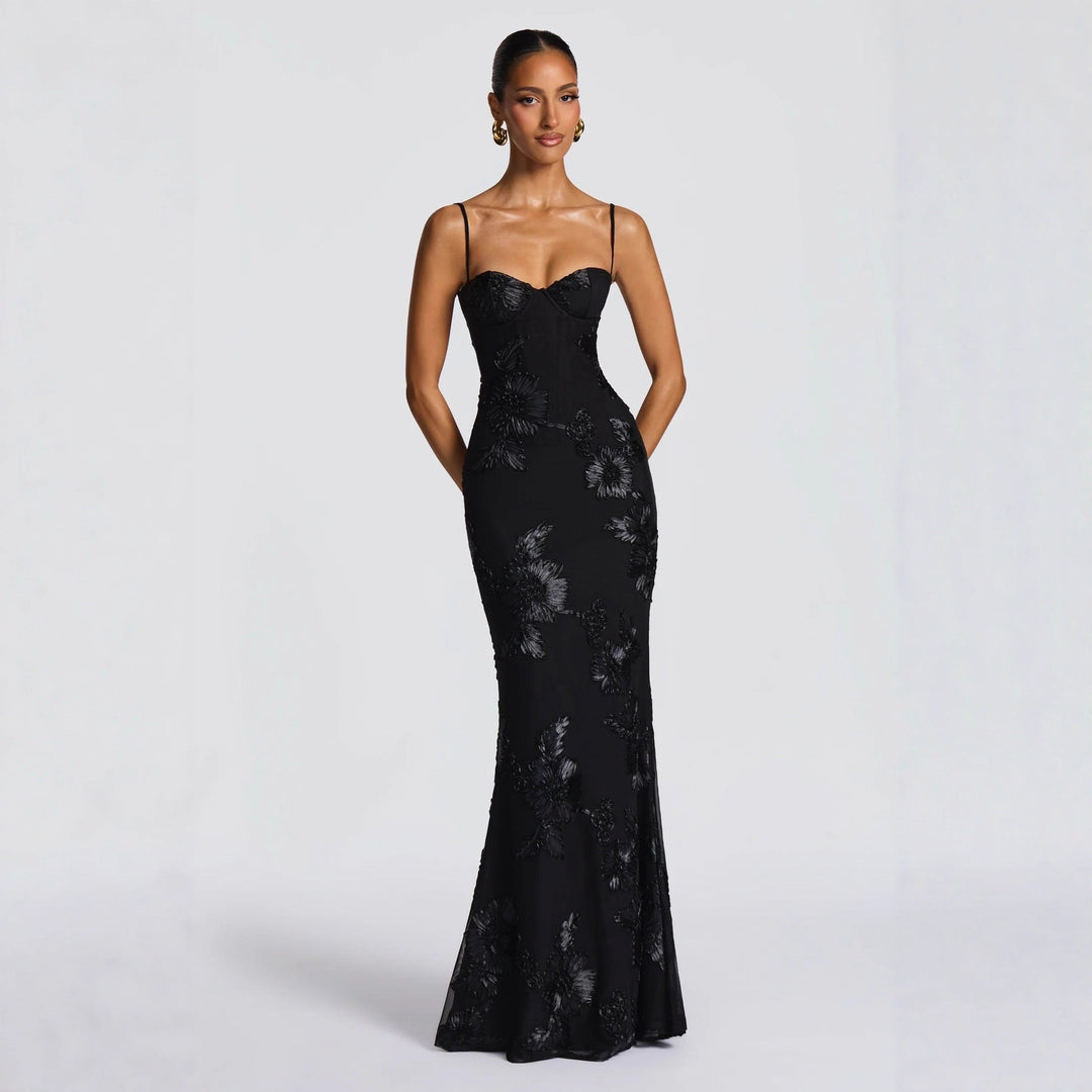 Aelara | Floral Maxi Dress Elegant Mermaid Long Dresses for Women 4