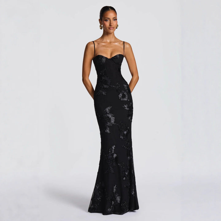 Aelara | Floral Maxi Dress Elegant Mermaid Long Dresses for Women 4