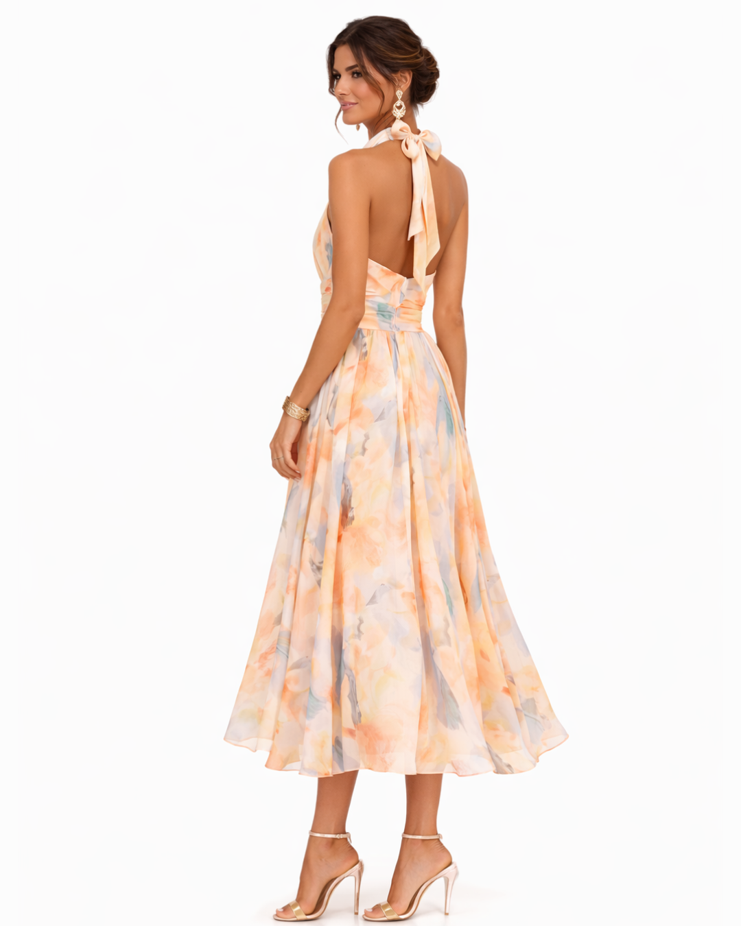 Alice | Elegance and Romantic Halter Neck Summer Maxi Dress 3
