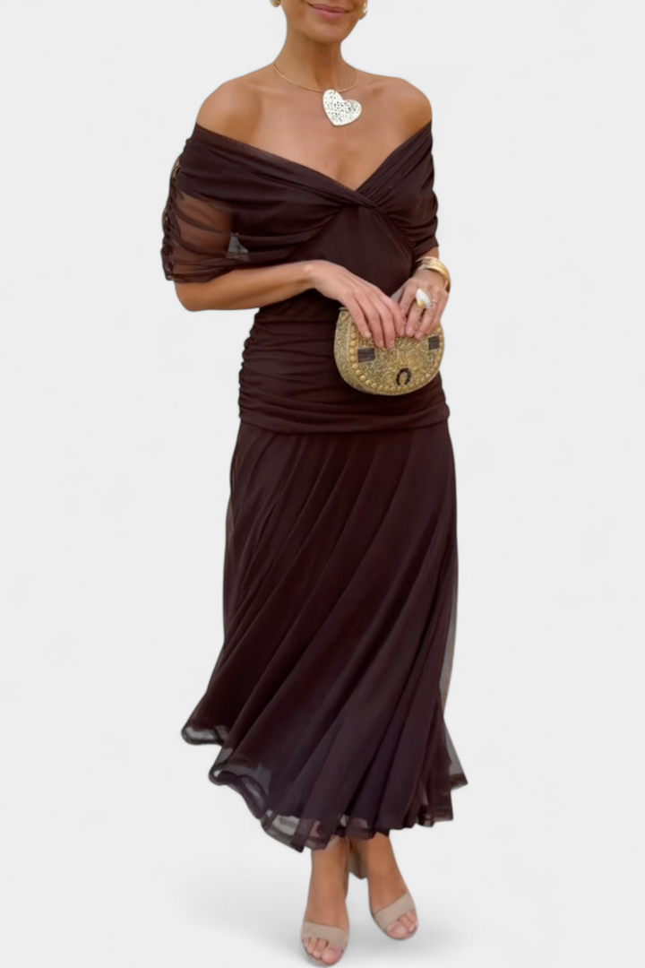 Amara | Elegant Floral Pleated Maxi Dress 1
