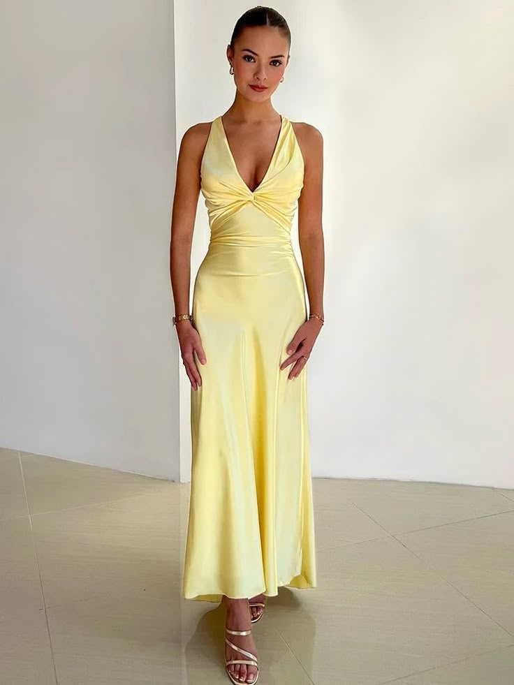 Amara | Maxi Dress Long Dresses for Women Elegant V-Neck Relaxed Fit 0