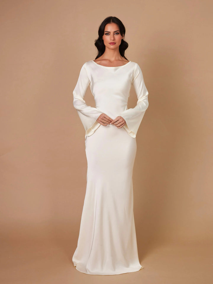 Amara | Sophisticated and Elegant Fitted Long Sleeve Maxi Dress 8