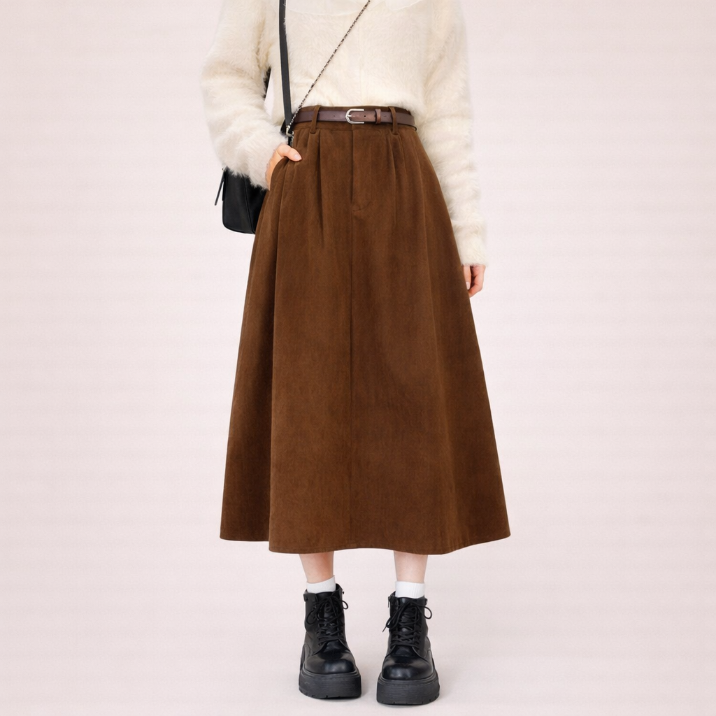 Amelia | Black Midi Skirt – Elegant, Comfortable & Pleated Design 8