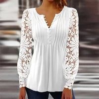 Savannah | Blusa a maniche lunghe Henley floreale