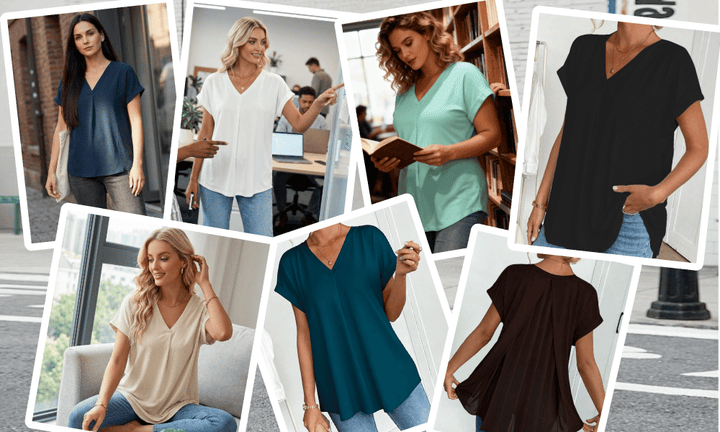 Amelia | Slimming V-Neck T-Shirt for Effortless Style 7