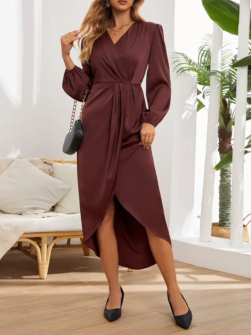 Angel | Elegant & Comfortable Women’s Formal Wrap Midi Dress 3