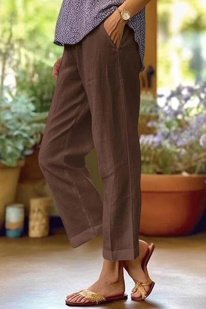 Anna | Lightweight summer trousers with straight-leg fit 1