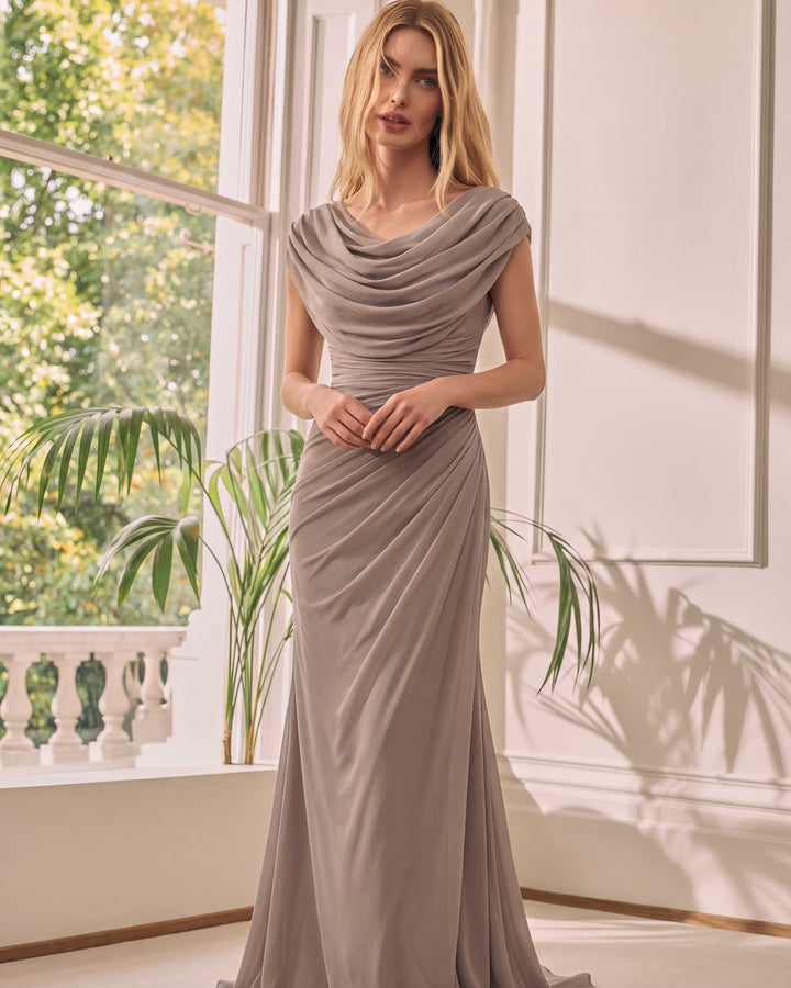 Annabelle | Elegant Cowl Neck Flowing Maxi Dress 1