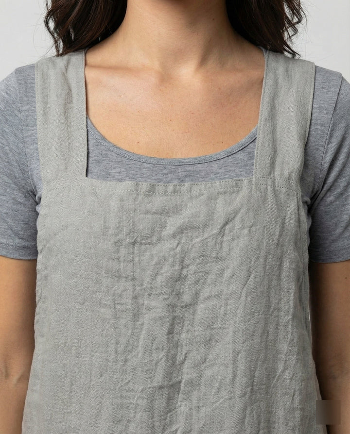 Archie | Breathable Cotton Criss-Cross Apron Dress 1