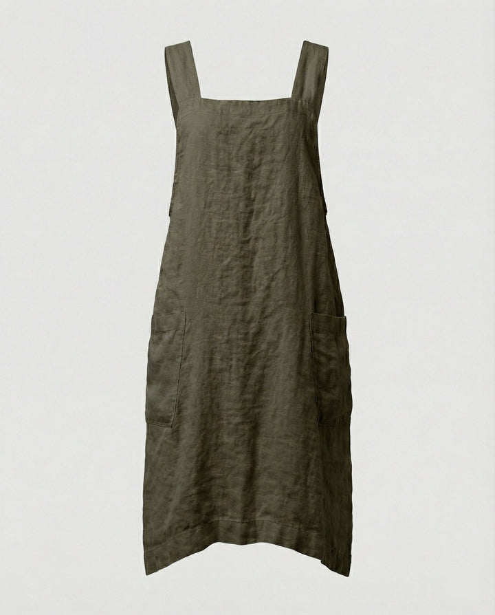 Archie | Breathable Cotton Criss-Cross Apron Dress 5