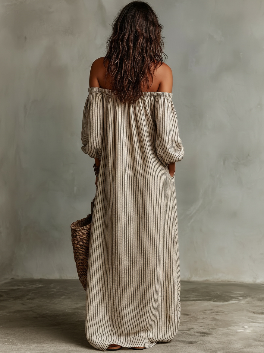Archie | Elegant and Airy Off-the-Shoulder Maxi Dress 1