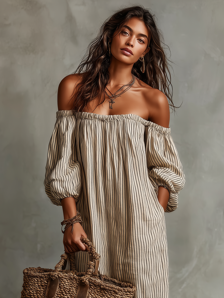 Archie | Elegant and Airy Off-the-Shoulder Maxi Dress 2