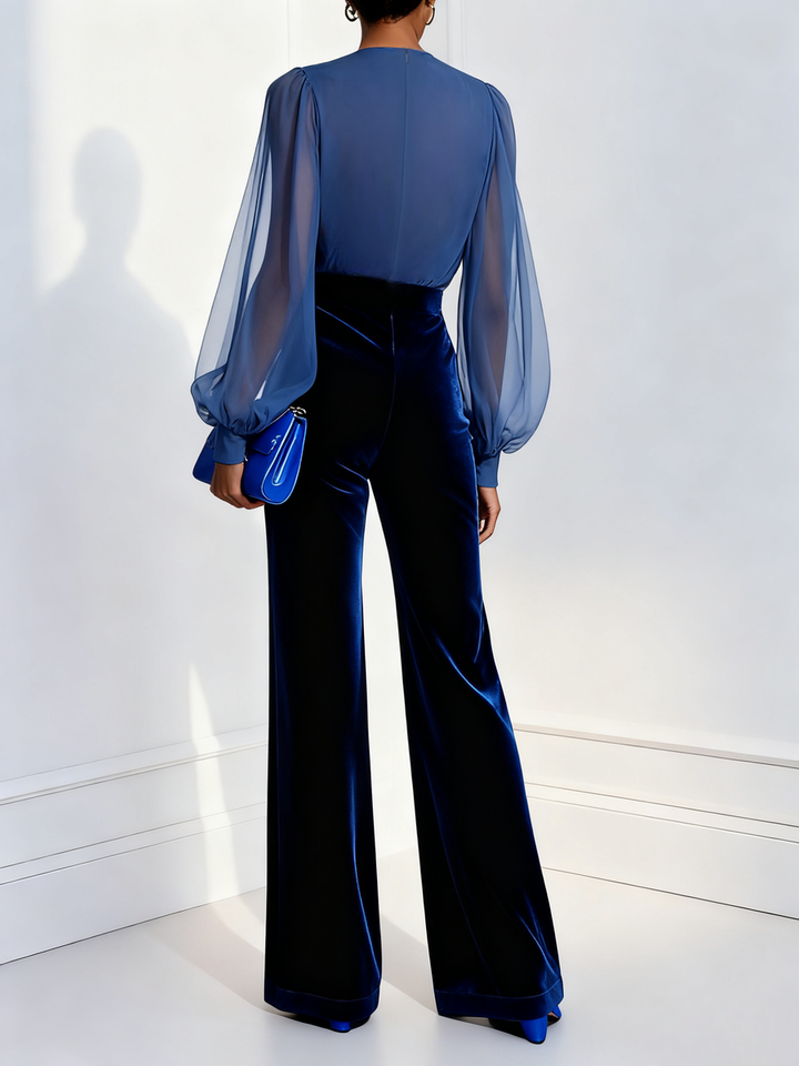 Ardena | Elegant V-Neck Long Sleeve Jumpsuit 3