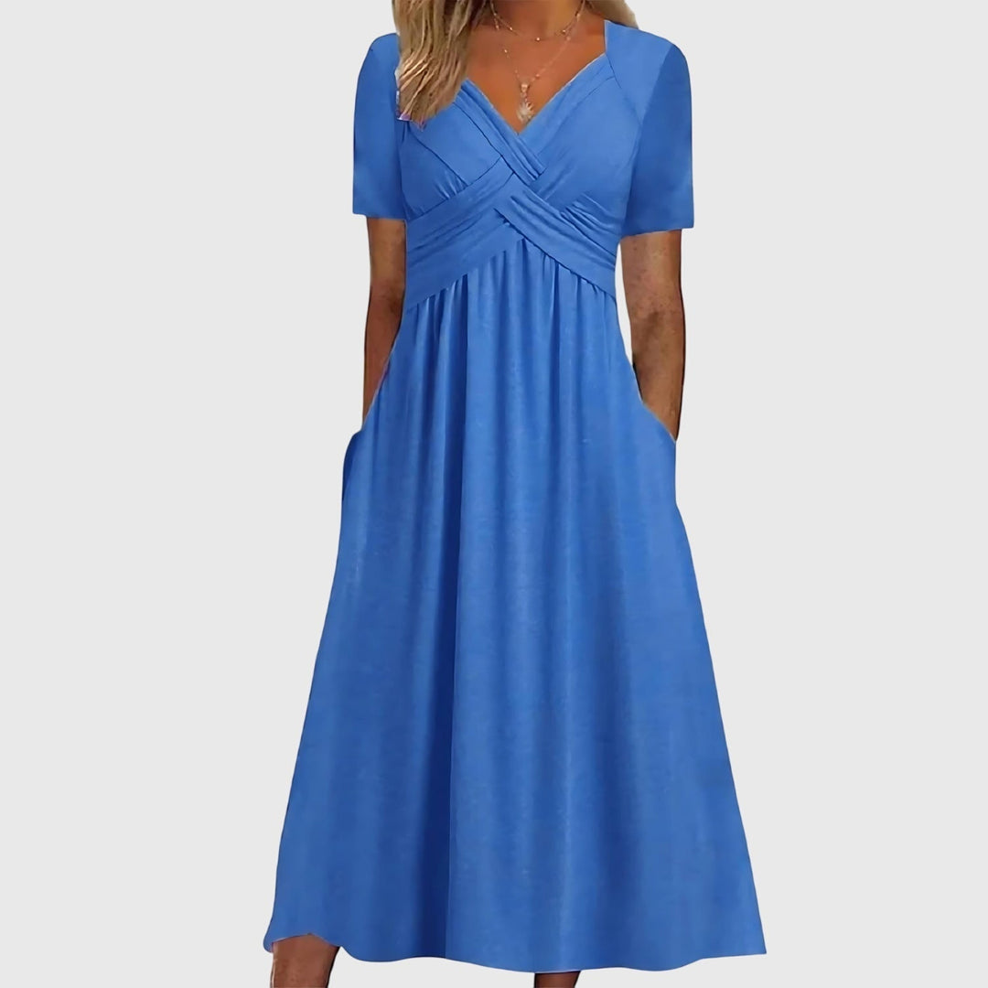 Aria | Classic High-Waisted A-Line Midi Dress 1
