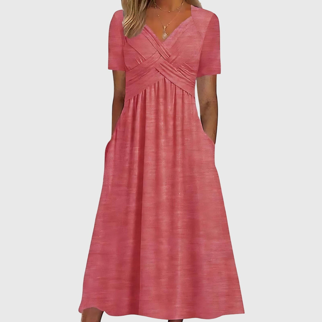 Aria | Classic High-Waisted A-Line Midi Dress 3