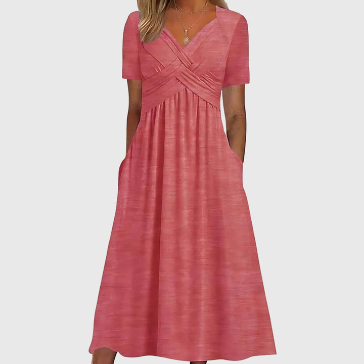 Aria | Classic High-Waisted A-Line Midi Dress 3