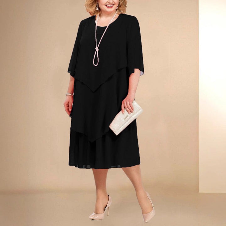 Aria | Elegant Lightweight Flowing Chiffon Dress 0