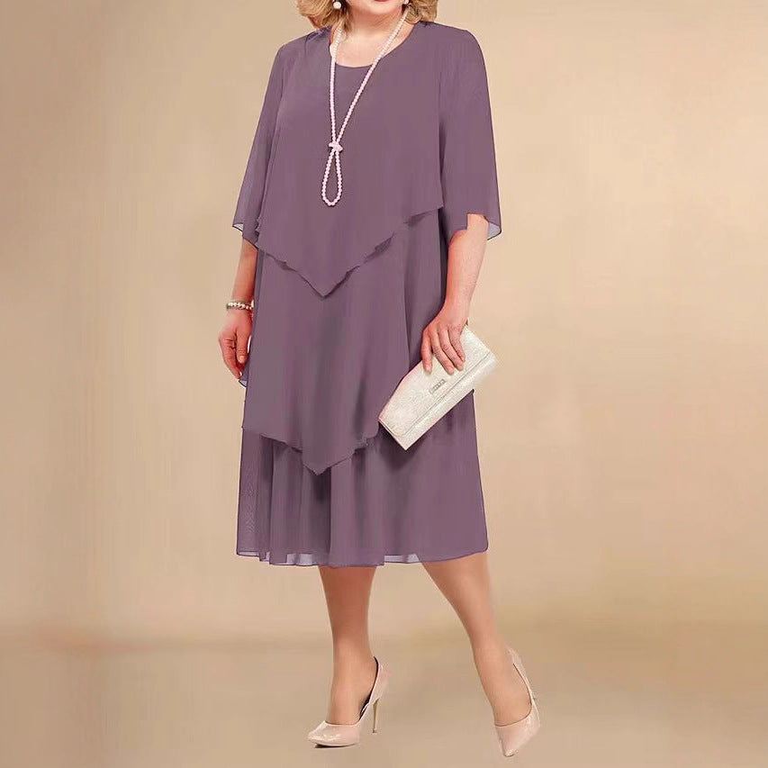 Aria | Elegant Lightweight Flowing Chiffon Dress 1