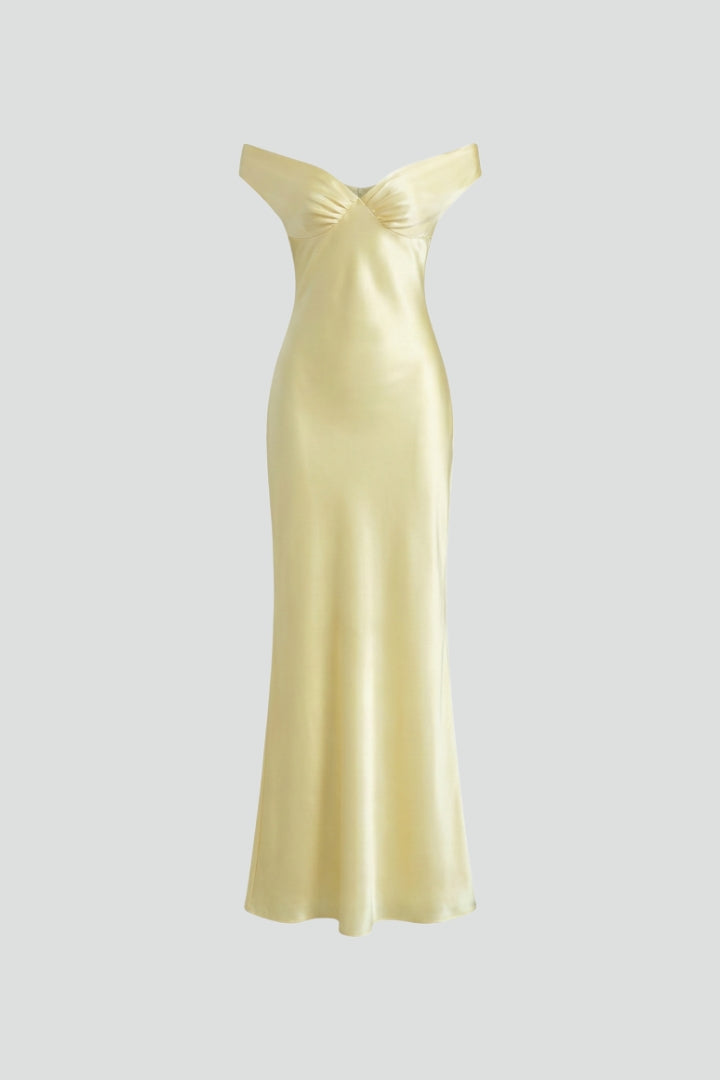 Arthur | Elegant Off-Shoulder Ruched Maxi Dress 1