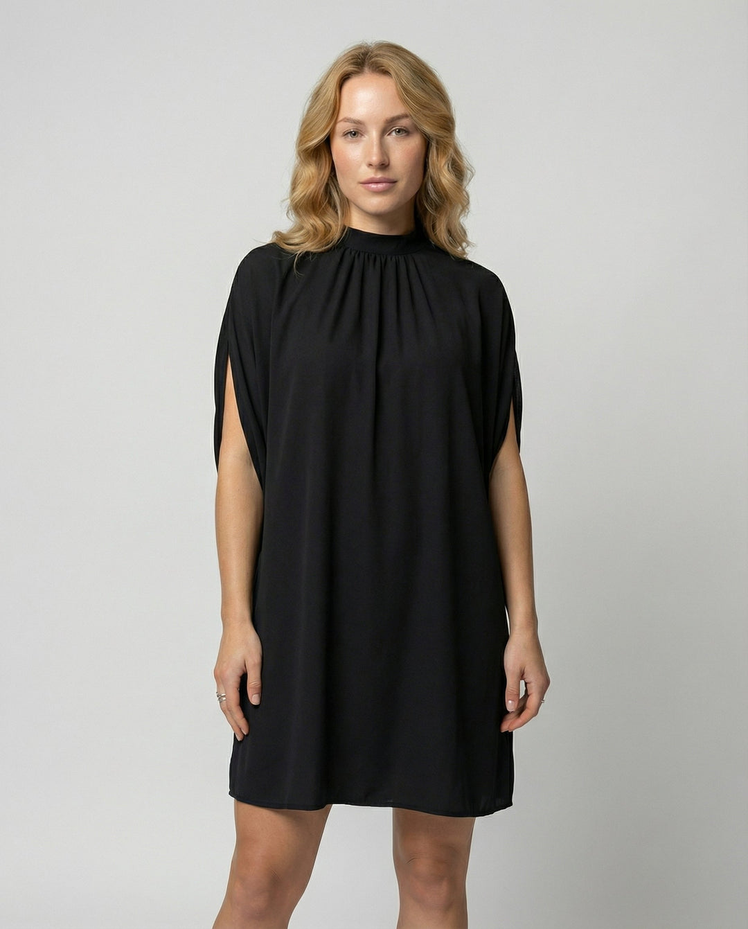 Ava | Elegant Loose-Fit Batwing Sleeve Dress 0