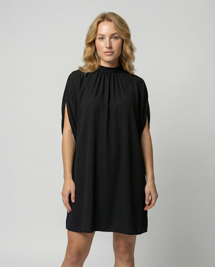 Ava | Elegant Loose-Fit Batwing Sleeve Dress 0