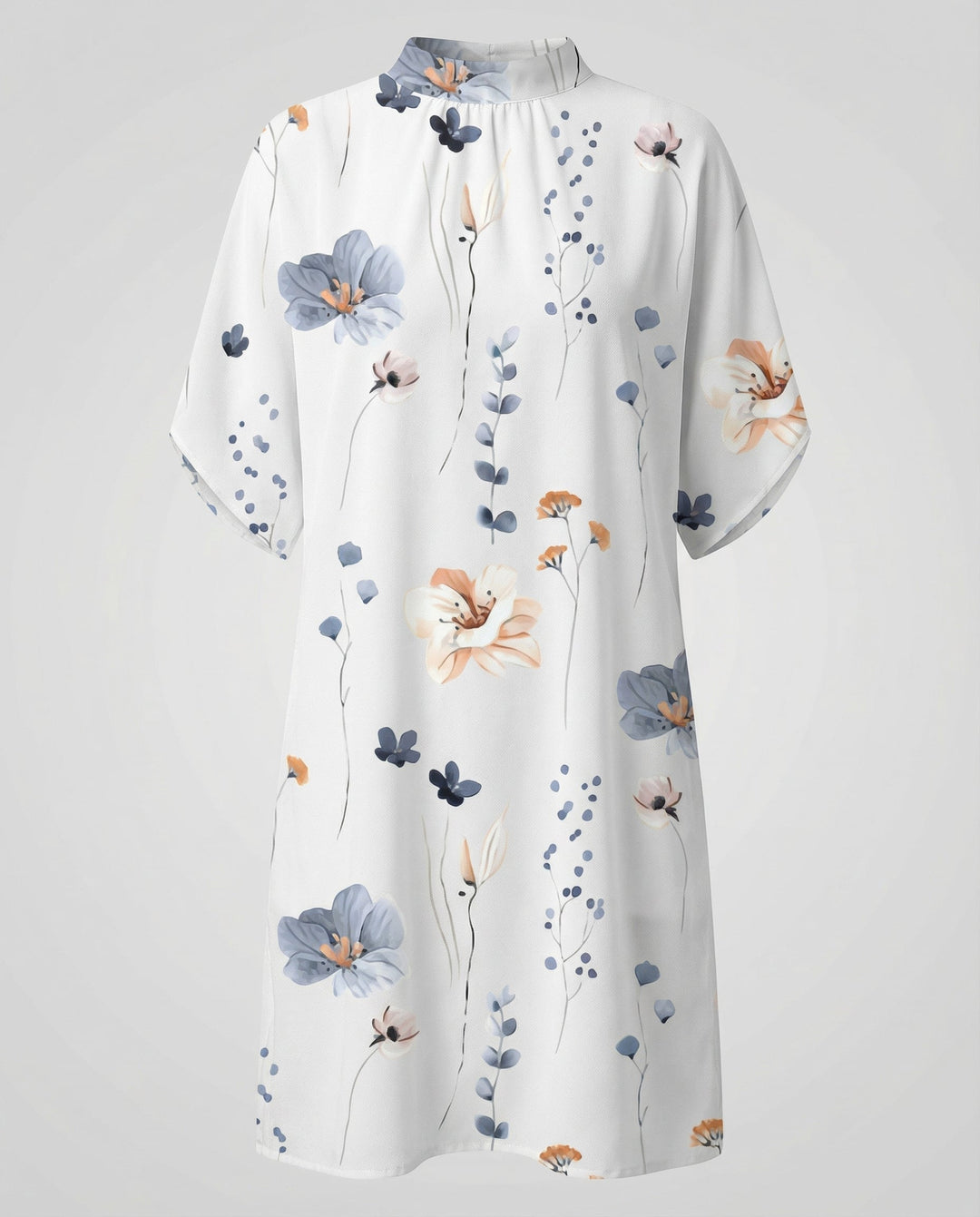Ava | Elegant Loose-Fit Batwing Sleeve Dress 6