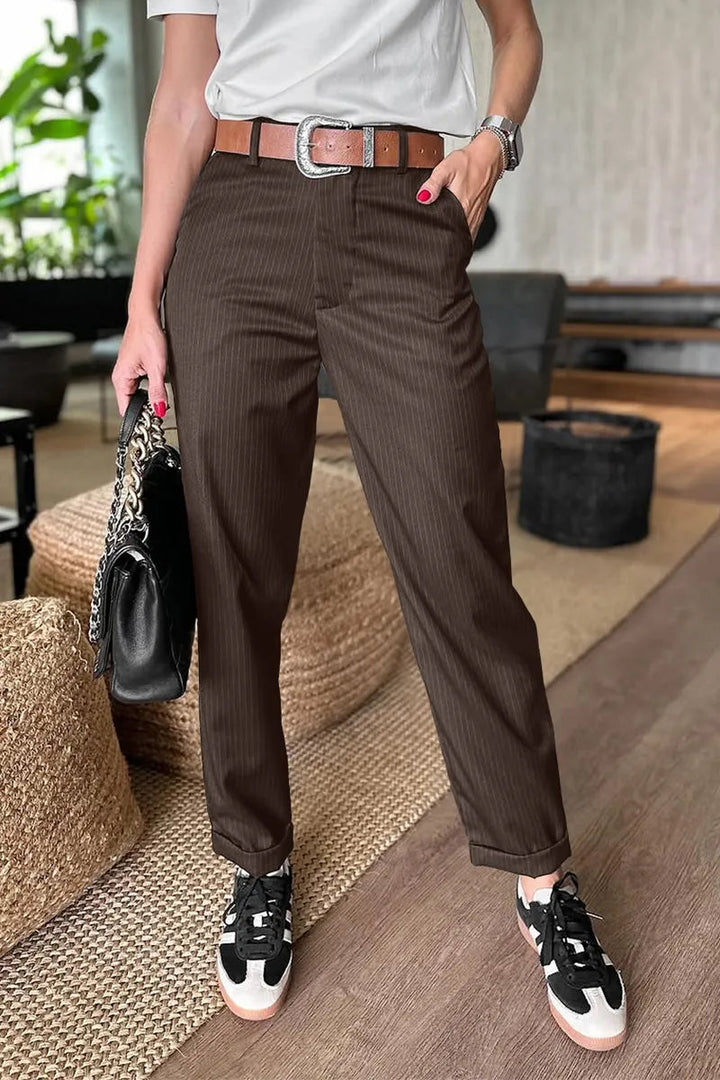 Ava | High-Waisted Straight-Leg Tailored Pants 1