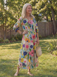 Daisy | Abito Maxi Floreale Vivace e Sofisticato