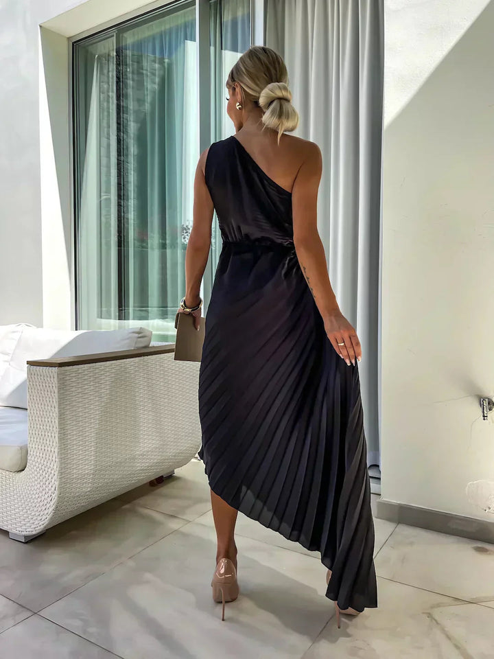 Aveline | Midi Dress One Shoulder Elegant Summer Wedding Style 5