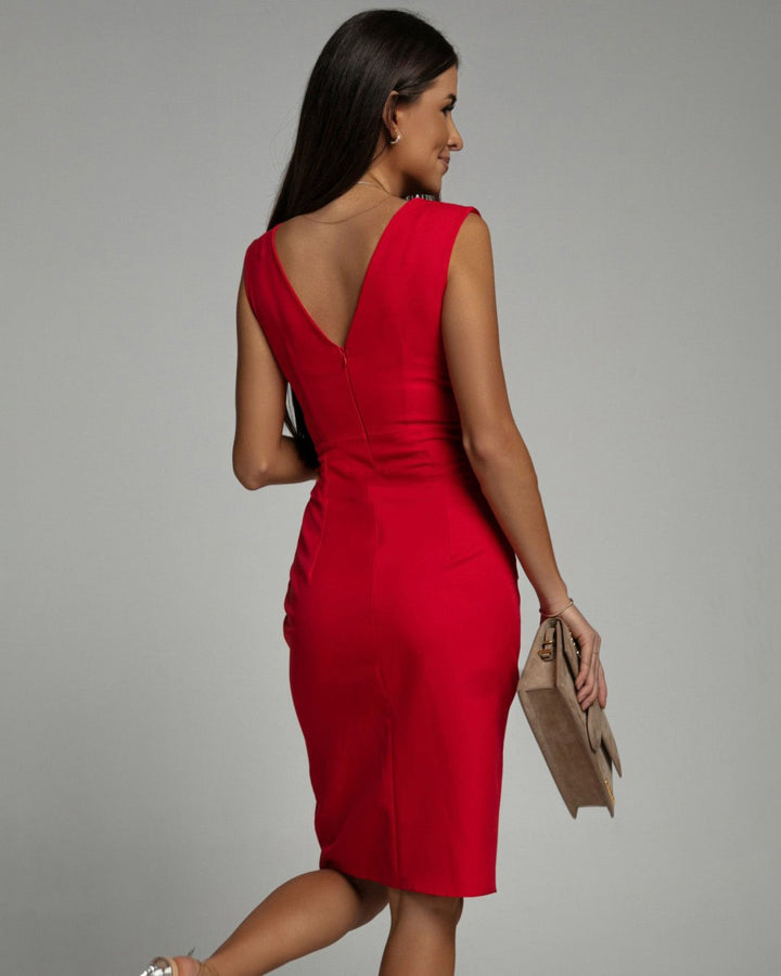 Barbara | Elegant Sleeveless V-neck bodycon dress 1