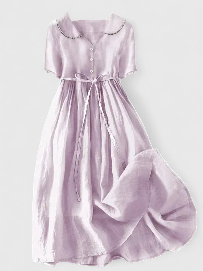 BellaVita | Elegant Linen Blend Women's Dress 0