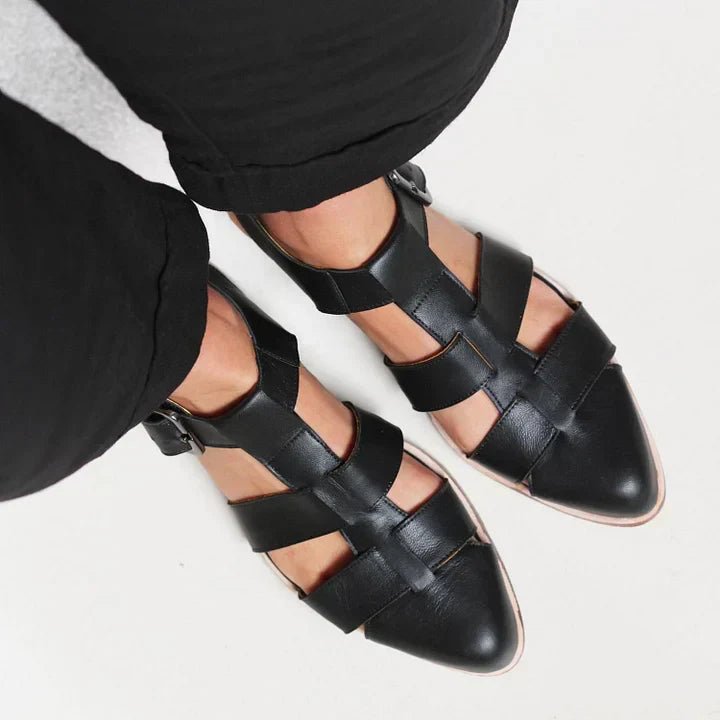 Bernice | Timeless Woven Closed-Toe Flat Sandals 1